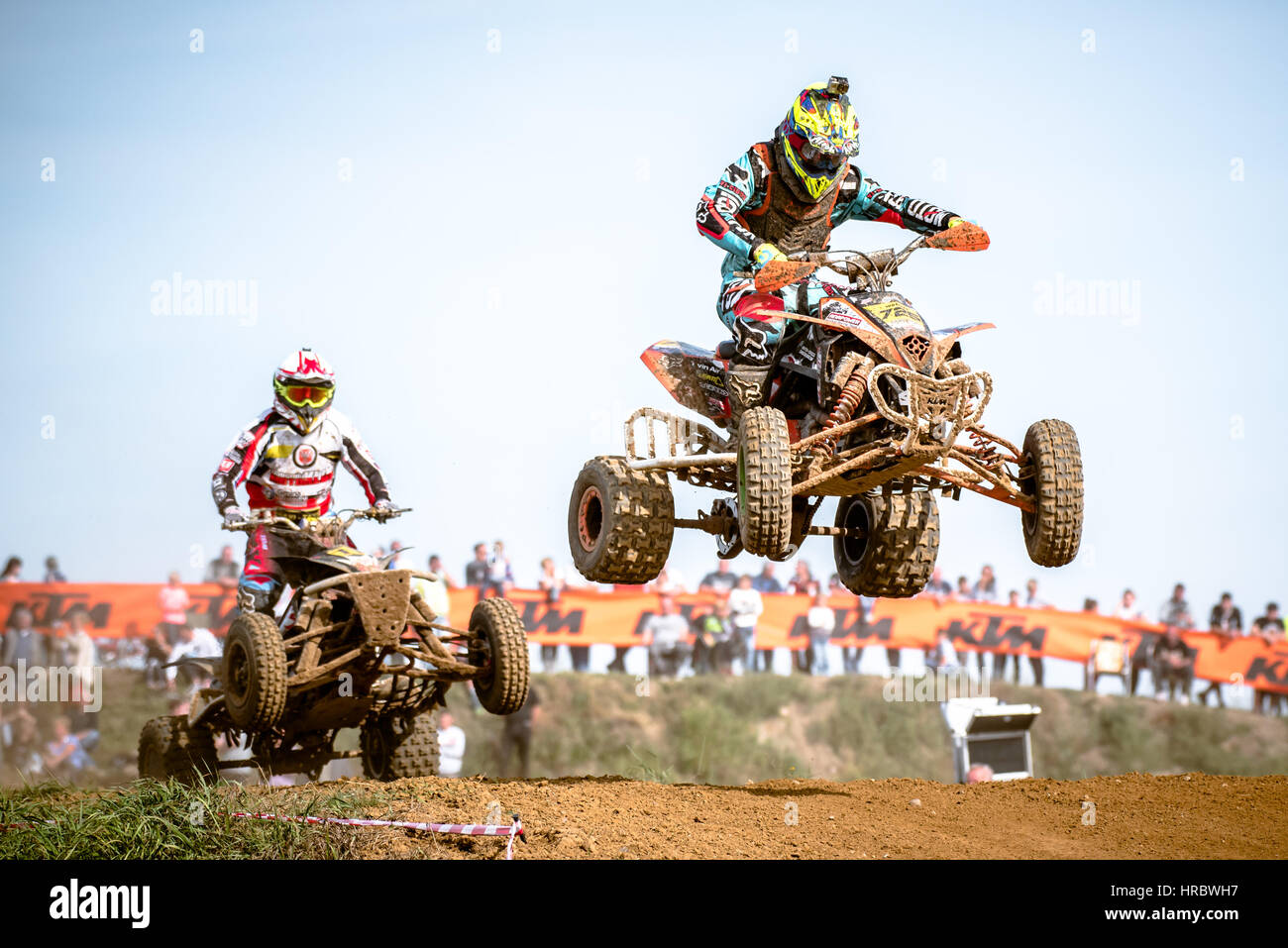 Quad rider on the race Stock Photo - Alamy