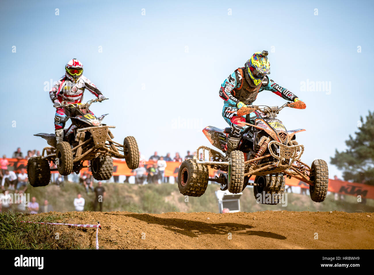 Quad rider on the race Stock Photo - Alamy