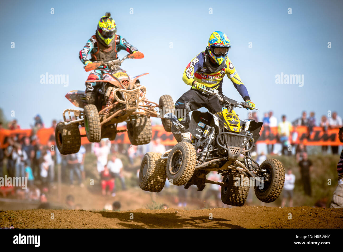 Quad Runners Ride Fair Quad rider on the race Stock Photo - Alamy