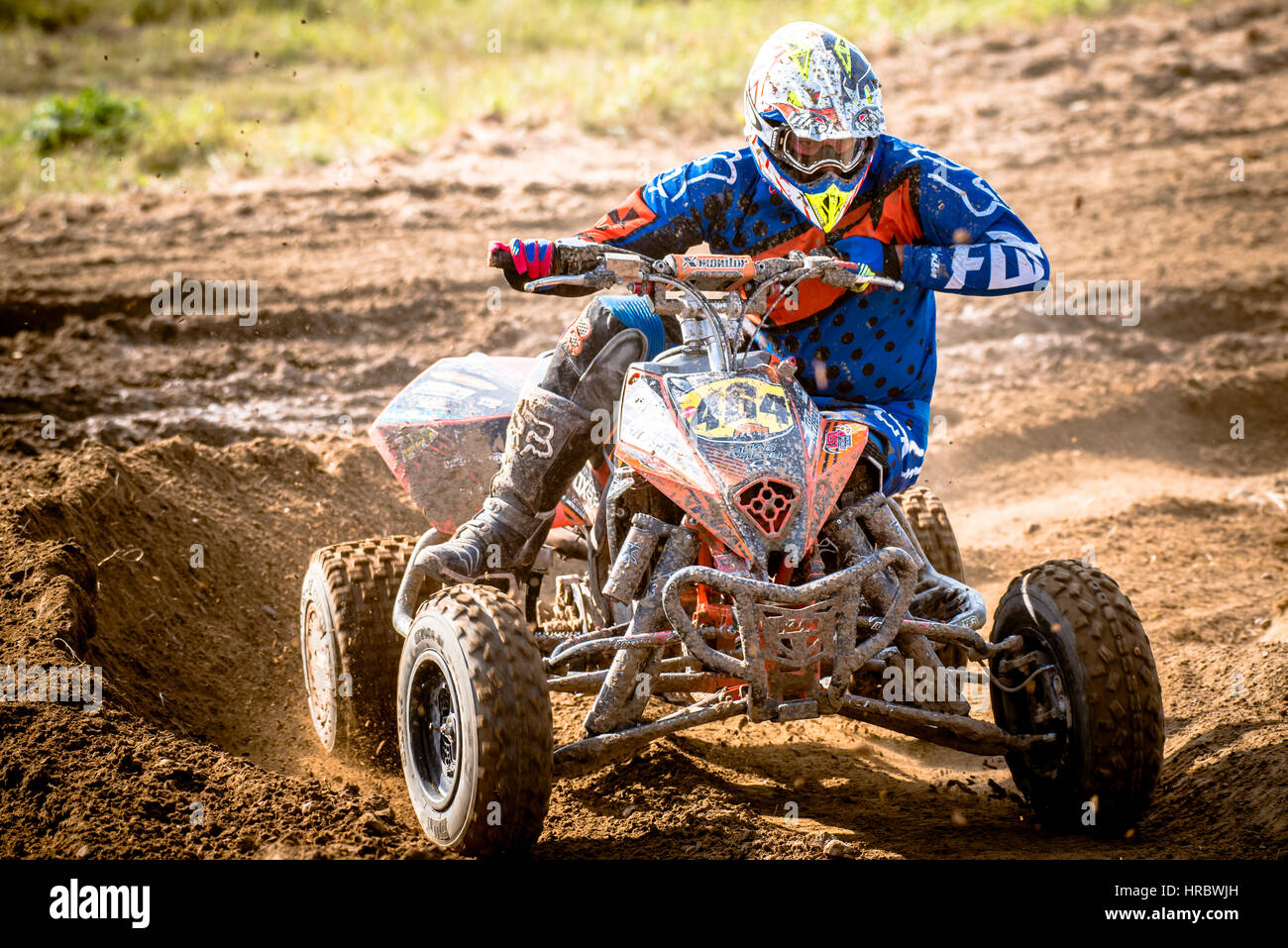 Quad rider on the race Stock Photo - Alamy