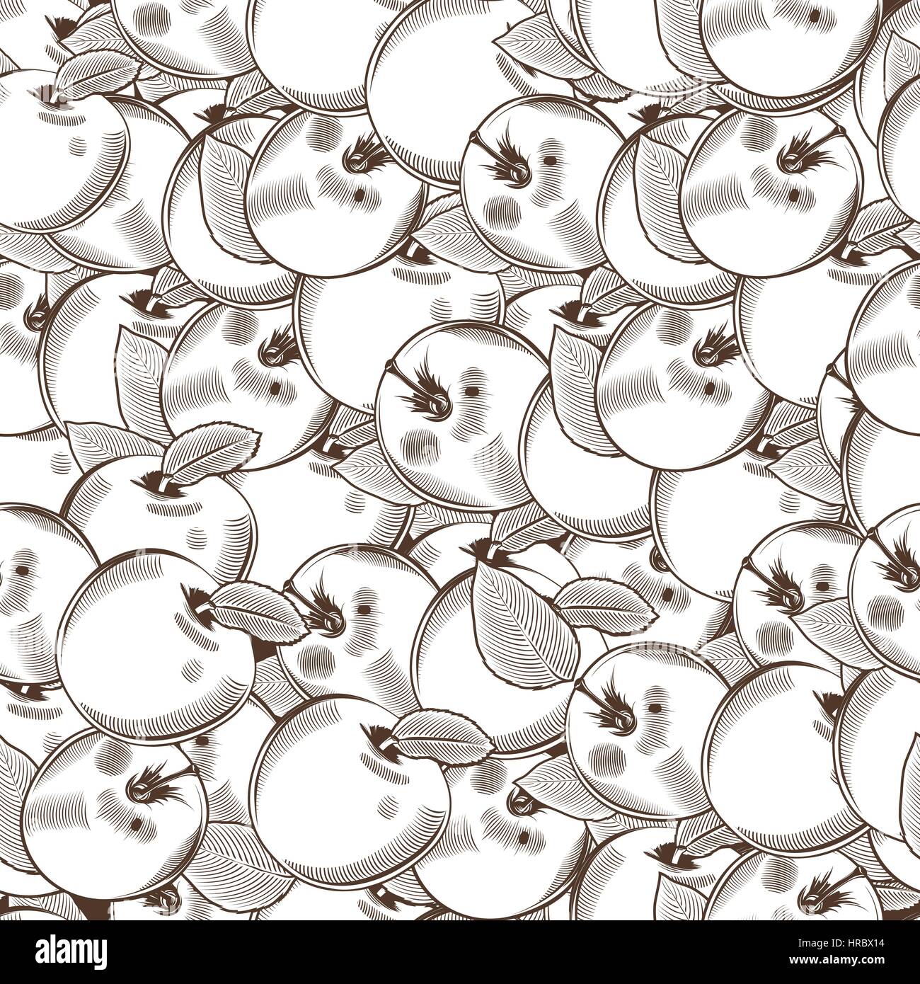 Vintage Apple Seamless Pattern Stock Vector Image & Art - Alamy