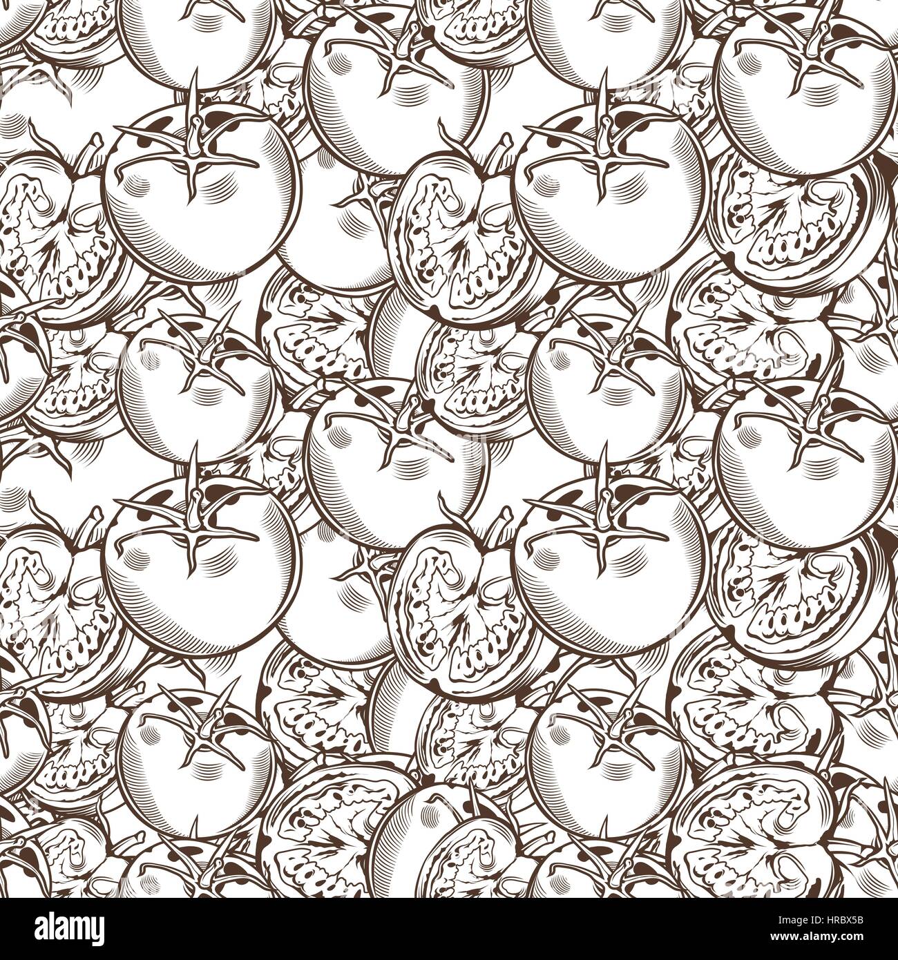 Vintage Tomatoes Seamless Pattern Stock Vector Image & Art - Alamy