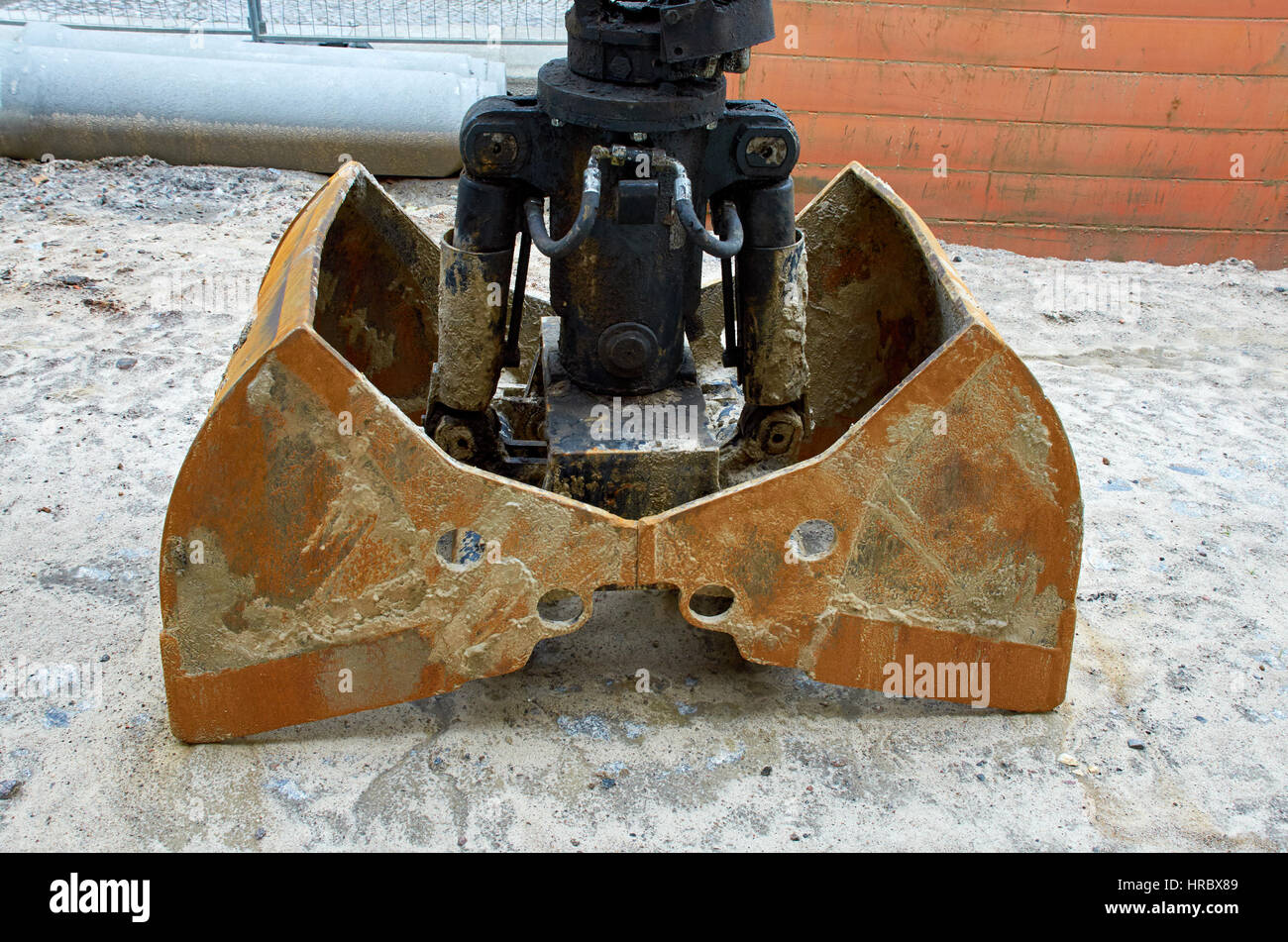 rusty hydraulic shovel Stock Photo Alamy