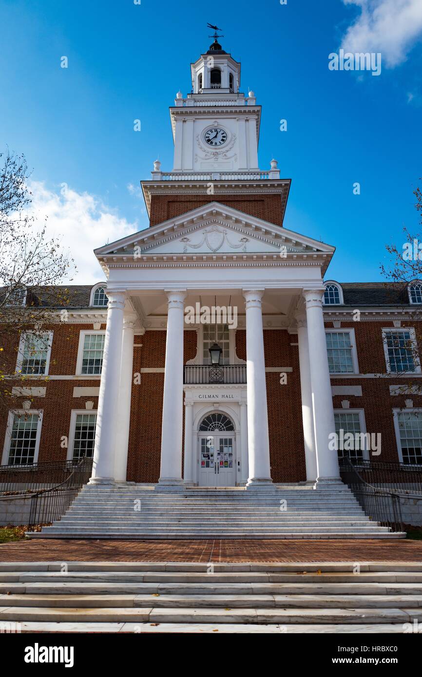 Gilman Hall on the campus of the Johns Hopkins University in Baltimore