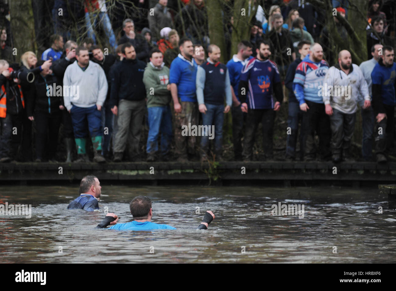 Royal Shrovetide Football, Ashbourne, UK. Picture: Scott Bairstow Stock Photo