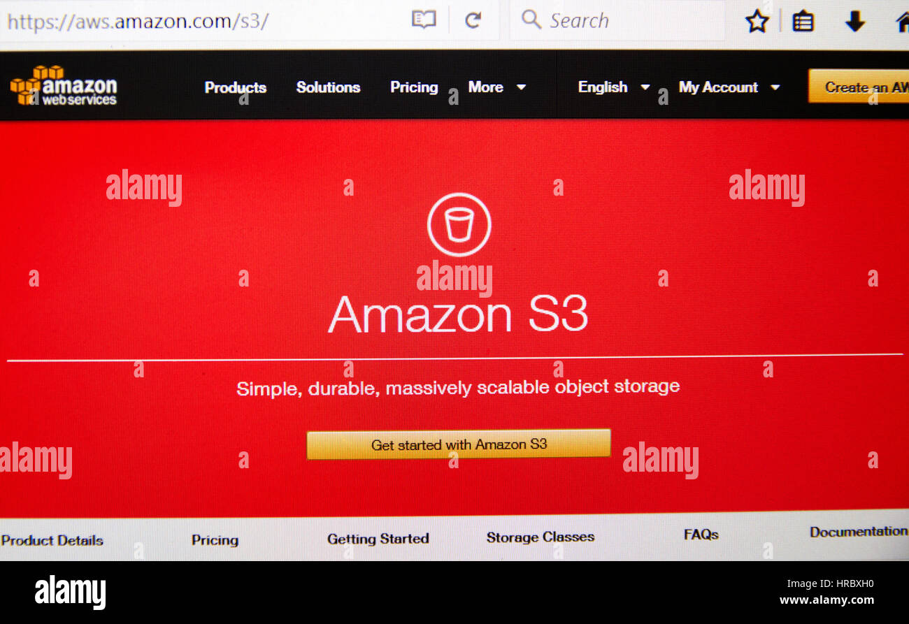 MONTREAL, CANADA FEBRUARY 28, 2017 Amazon  Services homepage. AWS