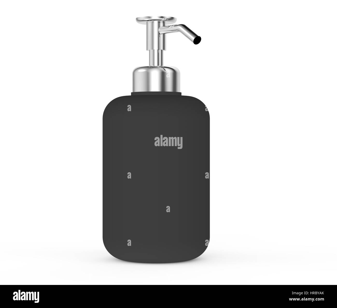 Blank dispenser pump bottle, black container mock up without label for