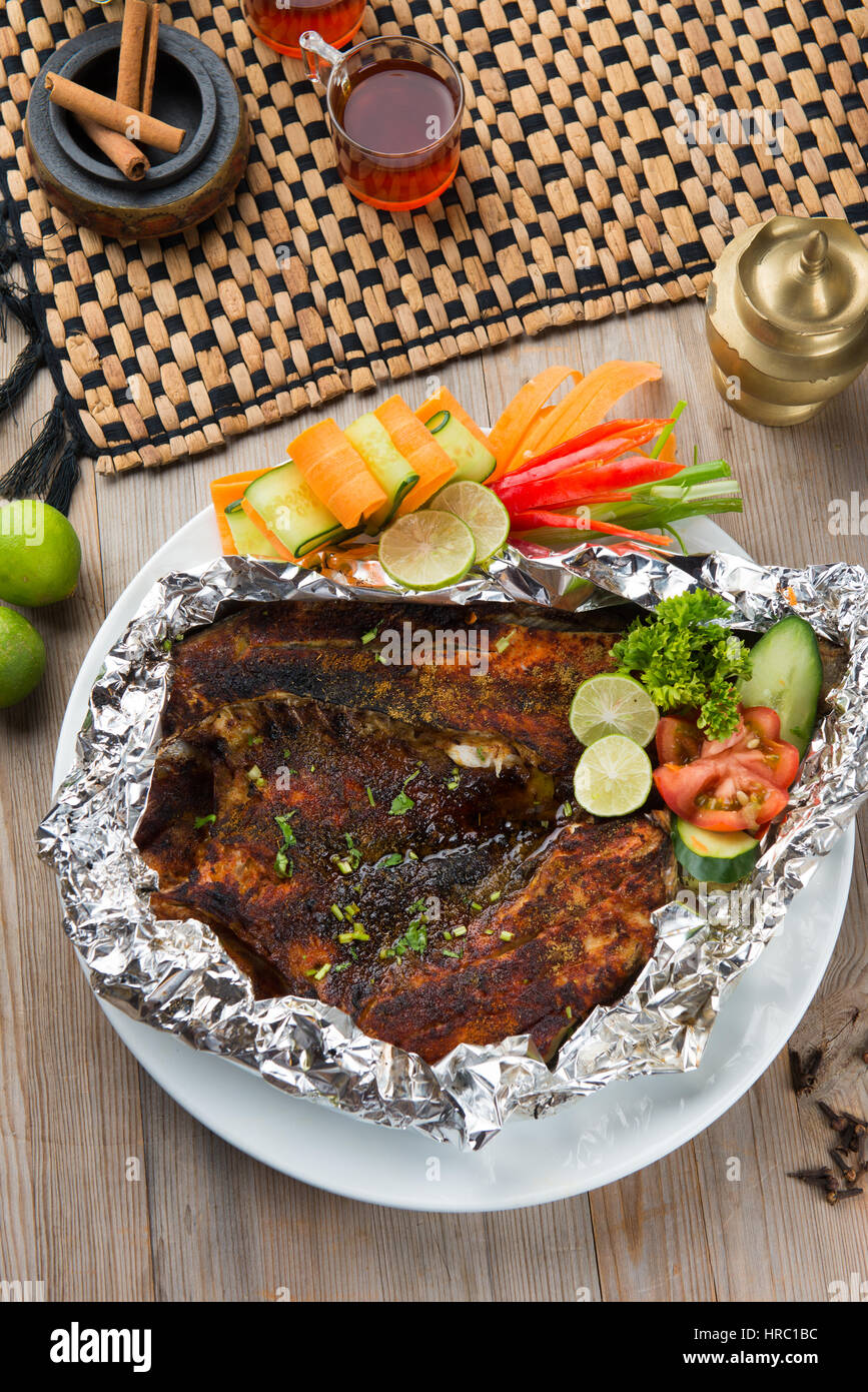 grilled arab fish Stock Photo - Alamy