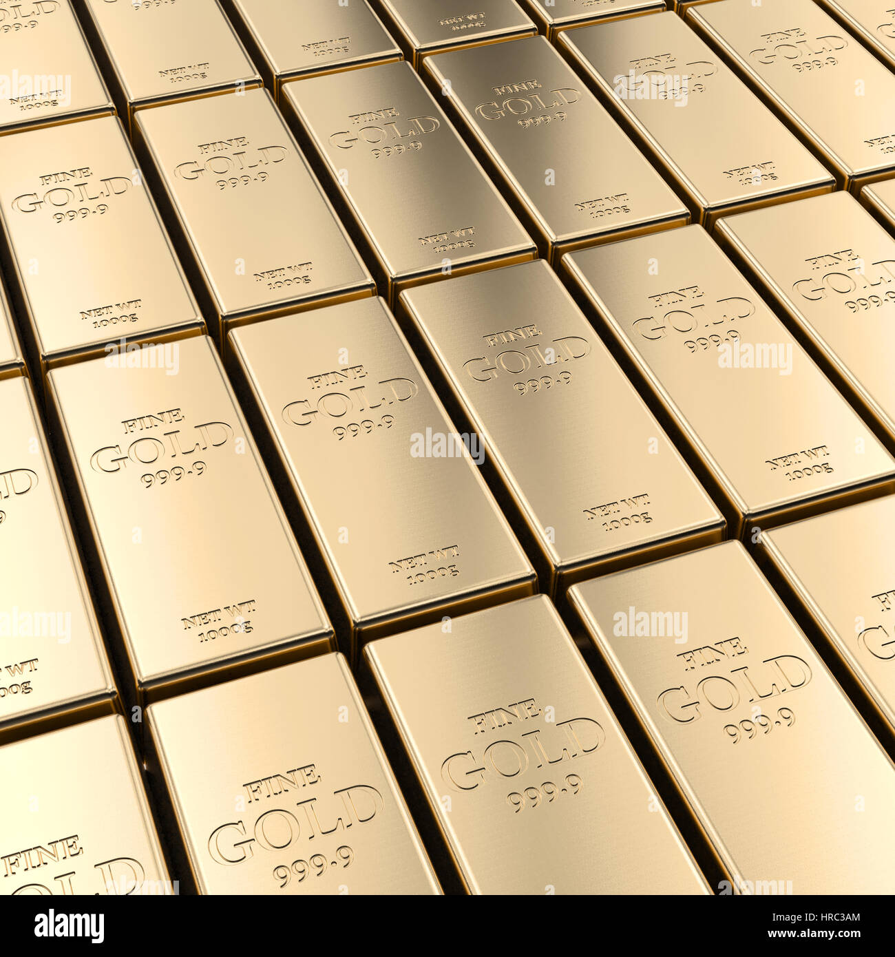 classic gold ingot 3d rendering image Stock Photo - Alamy