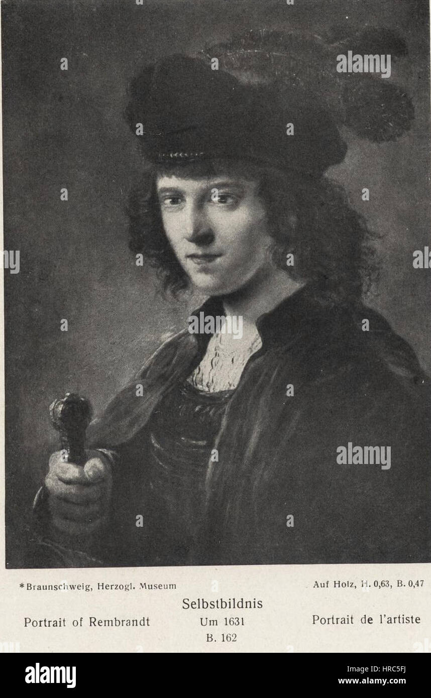 School of Rembrandt Portrait of Rembrandt Stock Photo Alamy