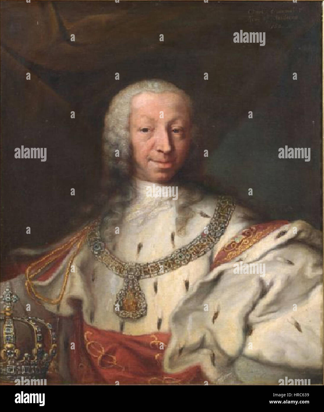 Ritratto a mezzo busto di Re Carlo Emanuele III Stock Photo