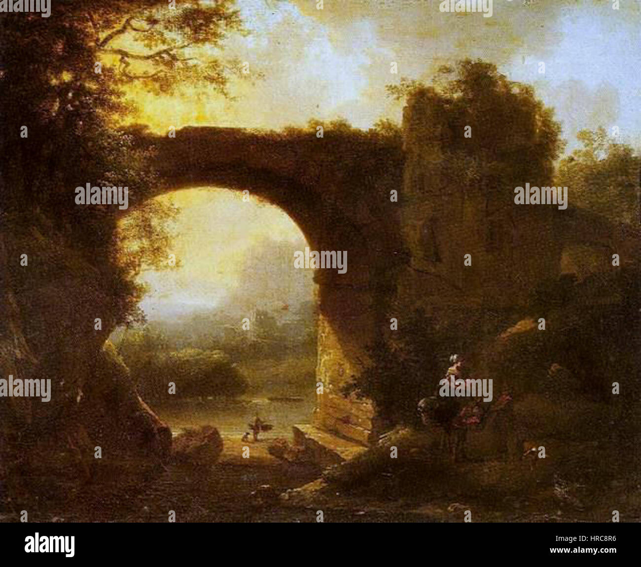 Tableau Toile 'Le Coude Dans La Rivière' De Simon Mathurin Lantara - Cadre Inclus - Prêt à Accrocher