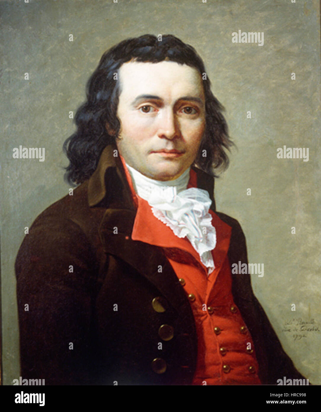 Jean-Louis Laneuville - Portrait of Ruamps de Surgeres Stock Photo