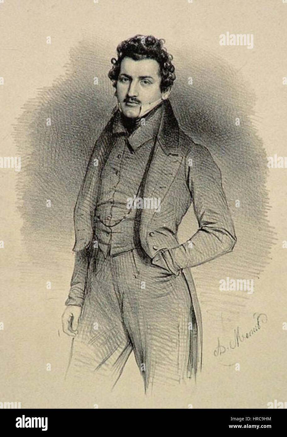 ‘Self-portrait by Alexandre Menut Alophe’ depicts the artist in a ...