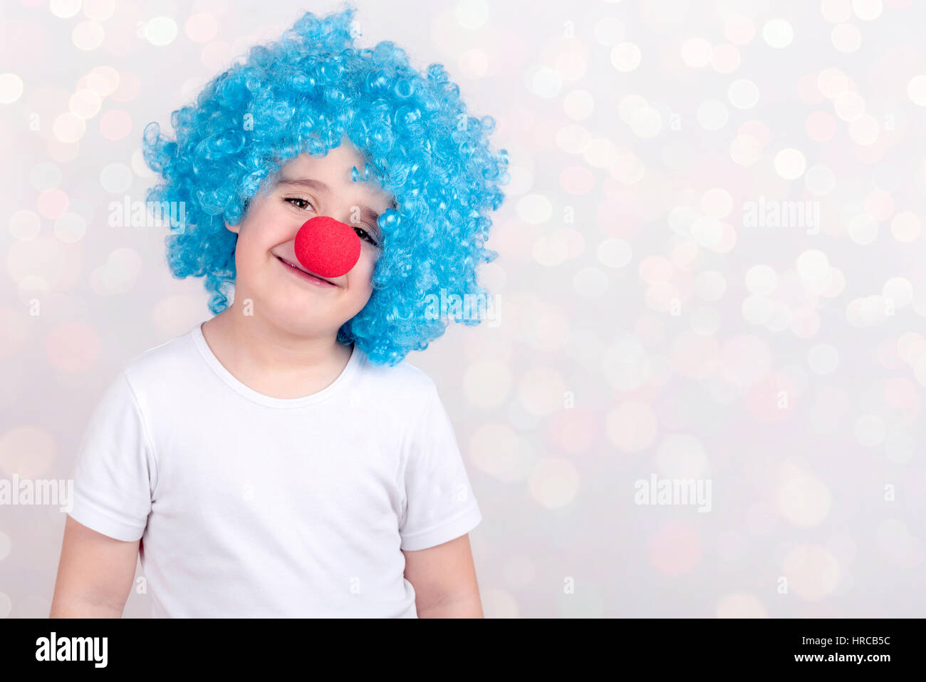 Funny child in carnival Stock Photo