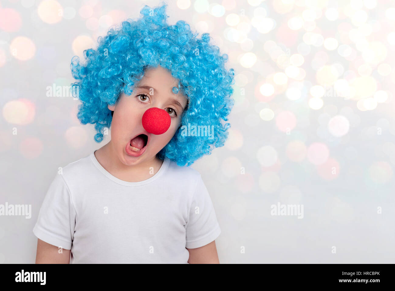 Funny child in carnival Stock Photo