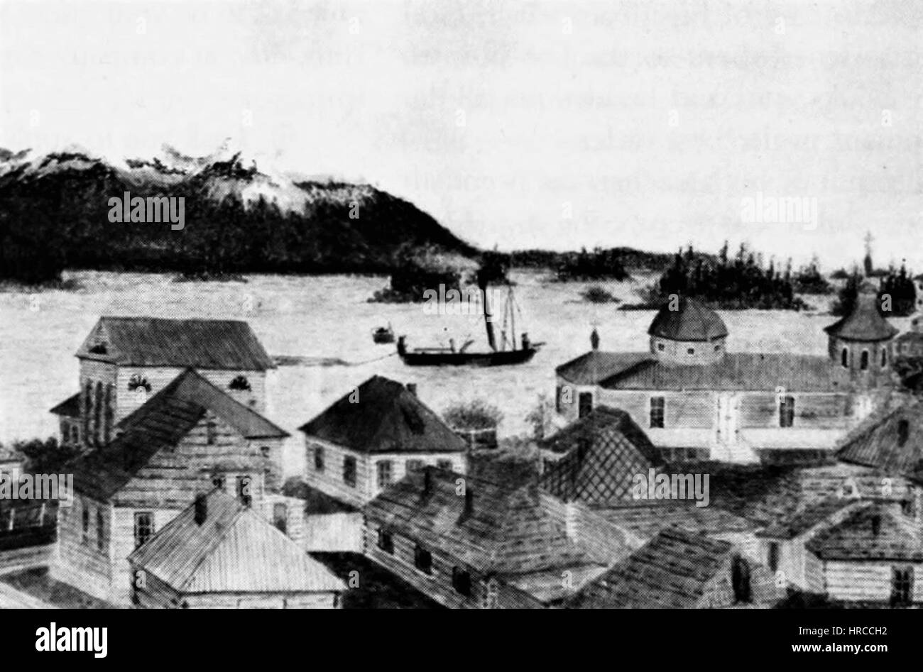 Sitka Alaska circa 1843 cropped Stock Photo Alamy