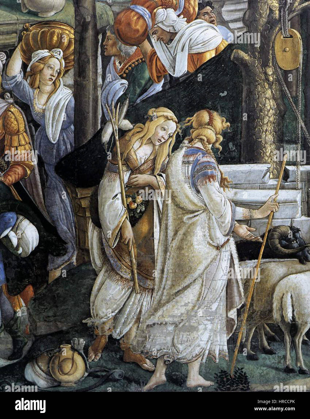 Sandro Botticelli - The Trials and Calling of Moses (detail) - WGA2740 Stock Photo