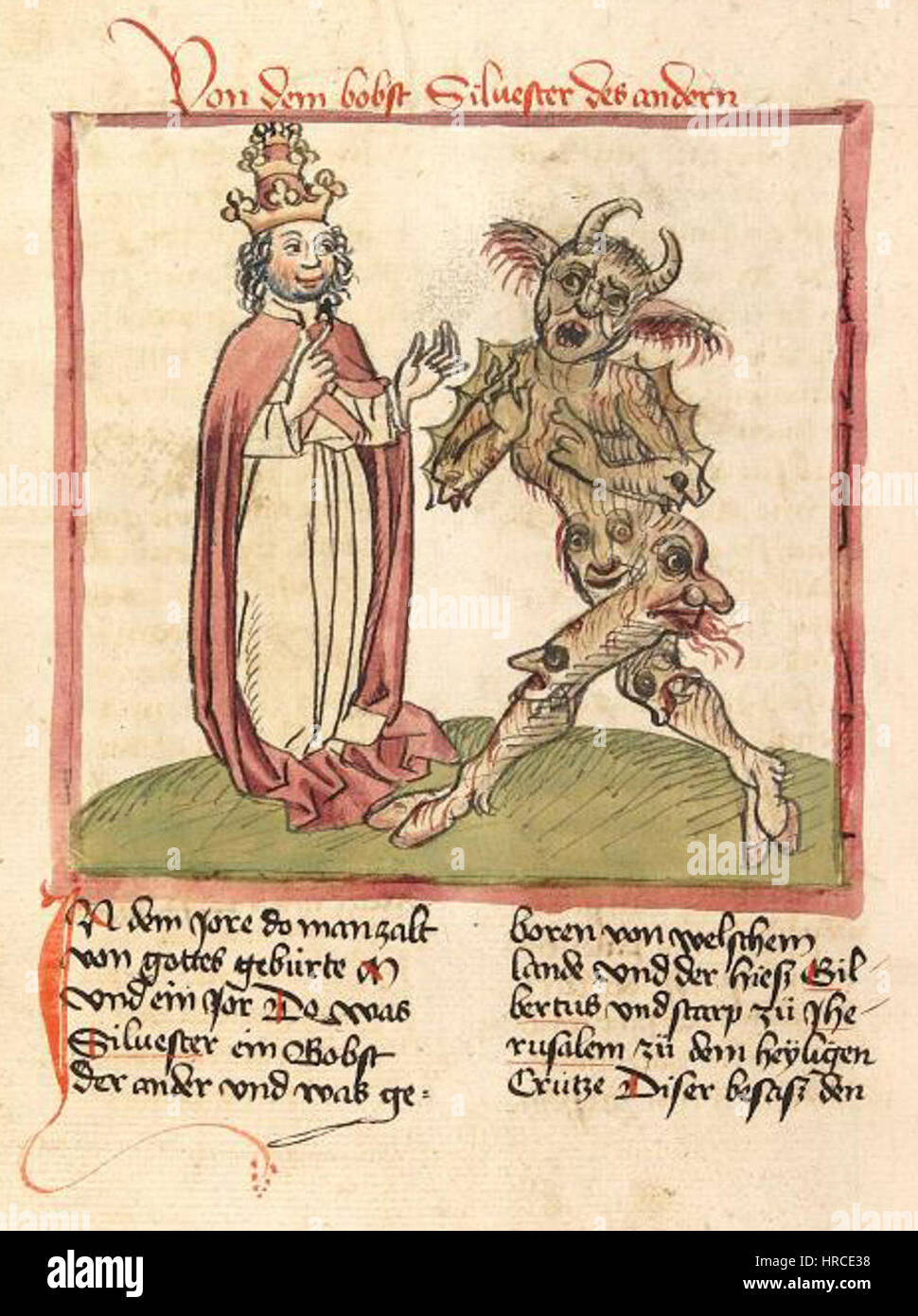 Medieval manuscript devil hi-res stock photography and images - Alamy