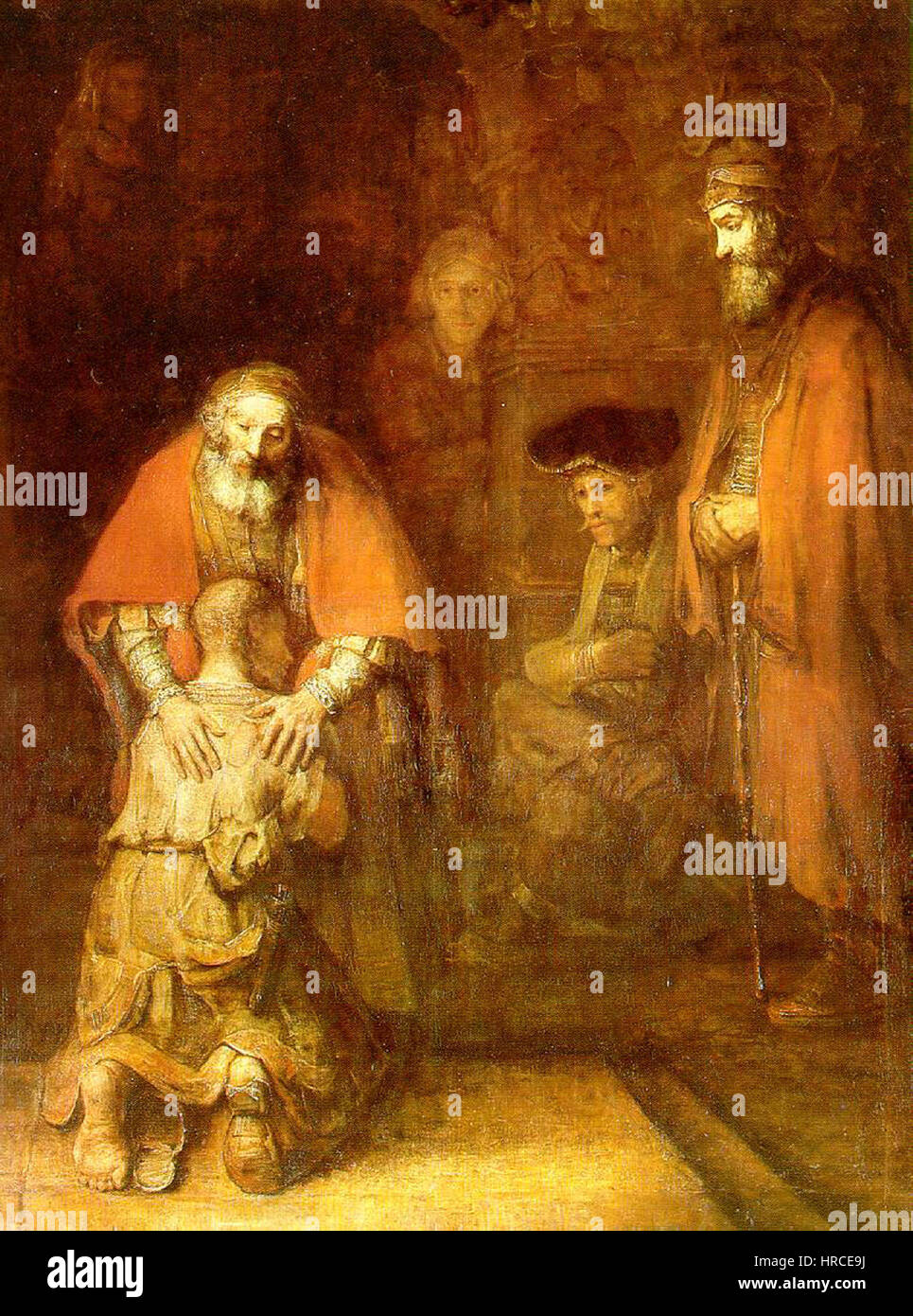 Rembrandt-The return of the prodigal son Stock Photo