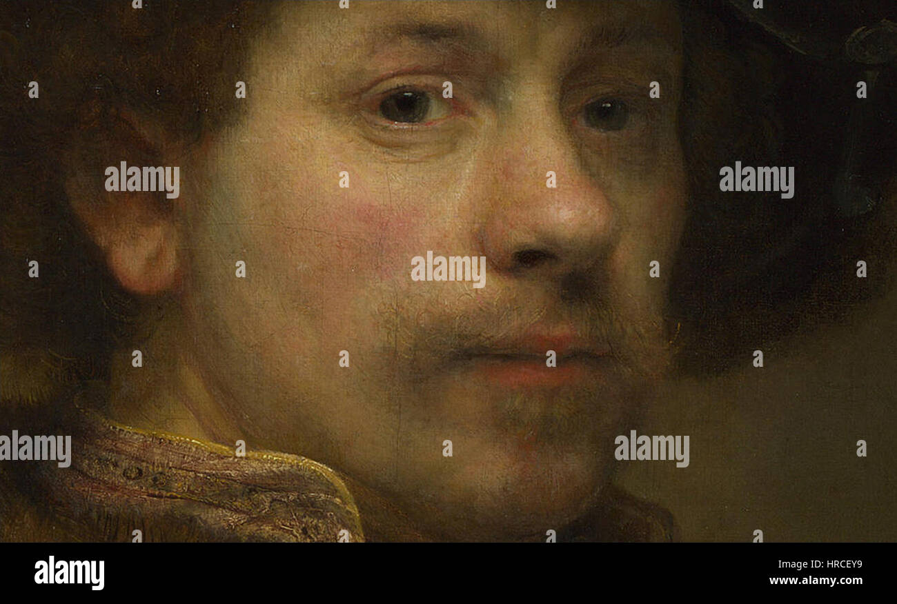 Rembrandt Self Portrait at the Age of 34 (detail Stock Photo Alamy