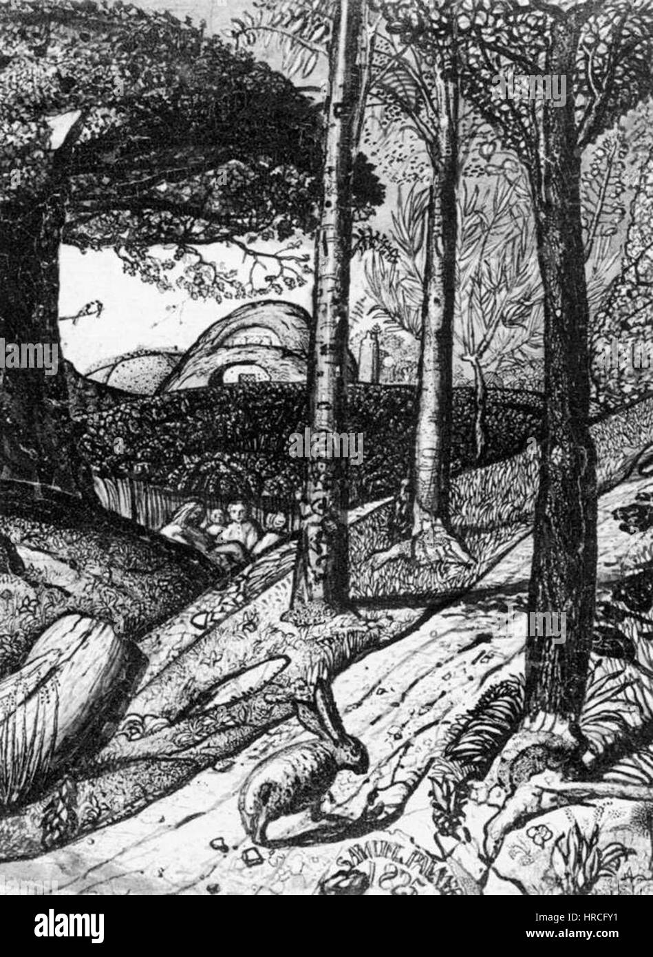 Samuel Palmer - Early Morning (detail) - WGA16953 Stock Photo - Alamy