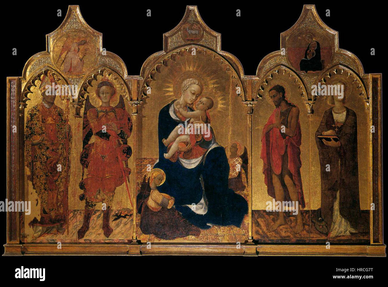 Sassetta - Madonna of Humility with Four Saints - WGA20856 Stock Photo
