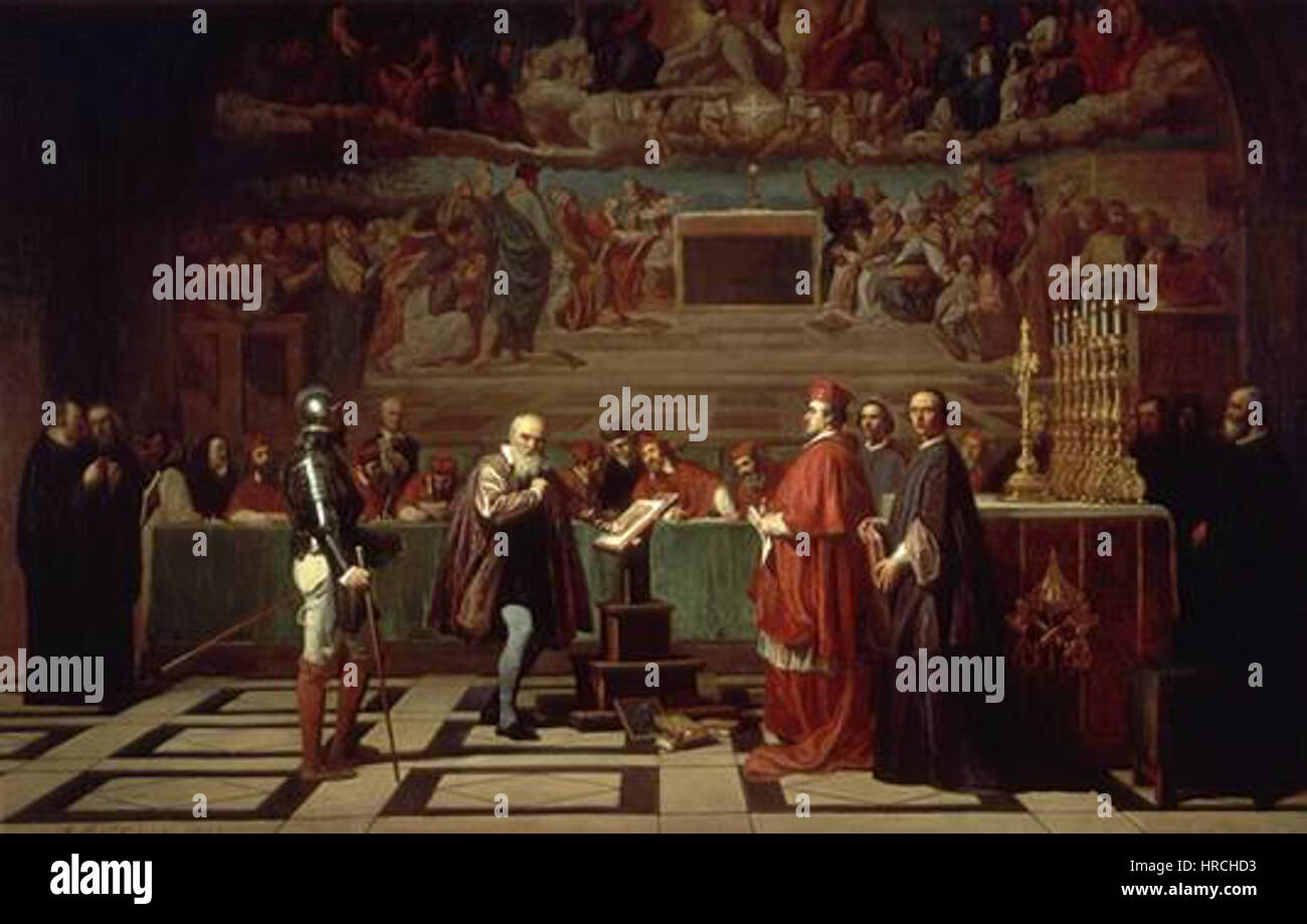 Galileo before the Holy Office Stock Photo Alamy