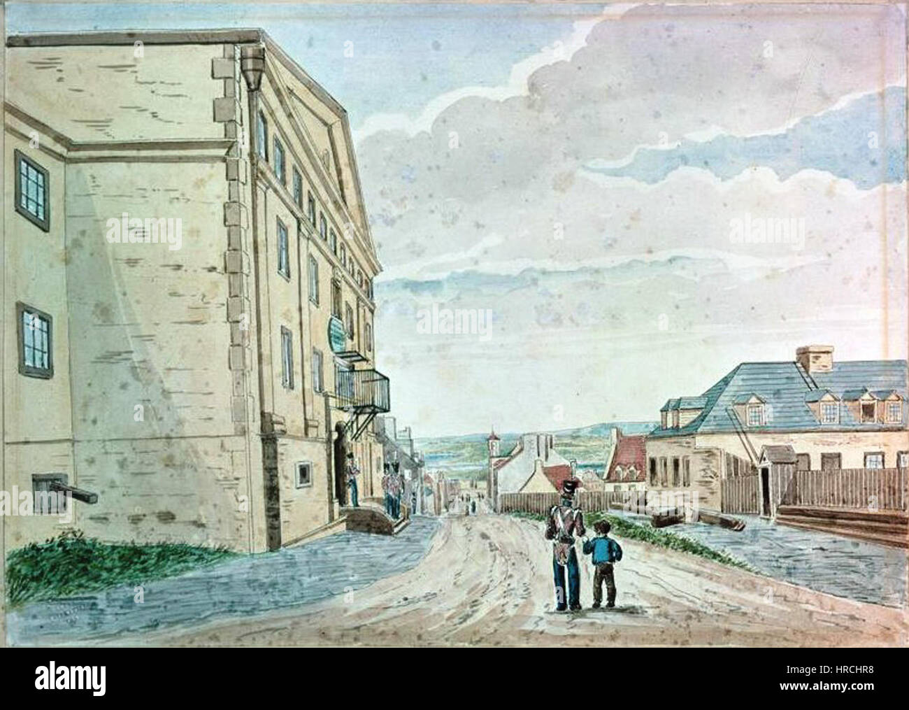 Prison rue SaintStanislas Quebec 1830 Stock Photo Alamy