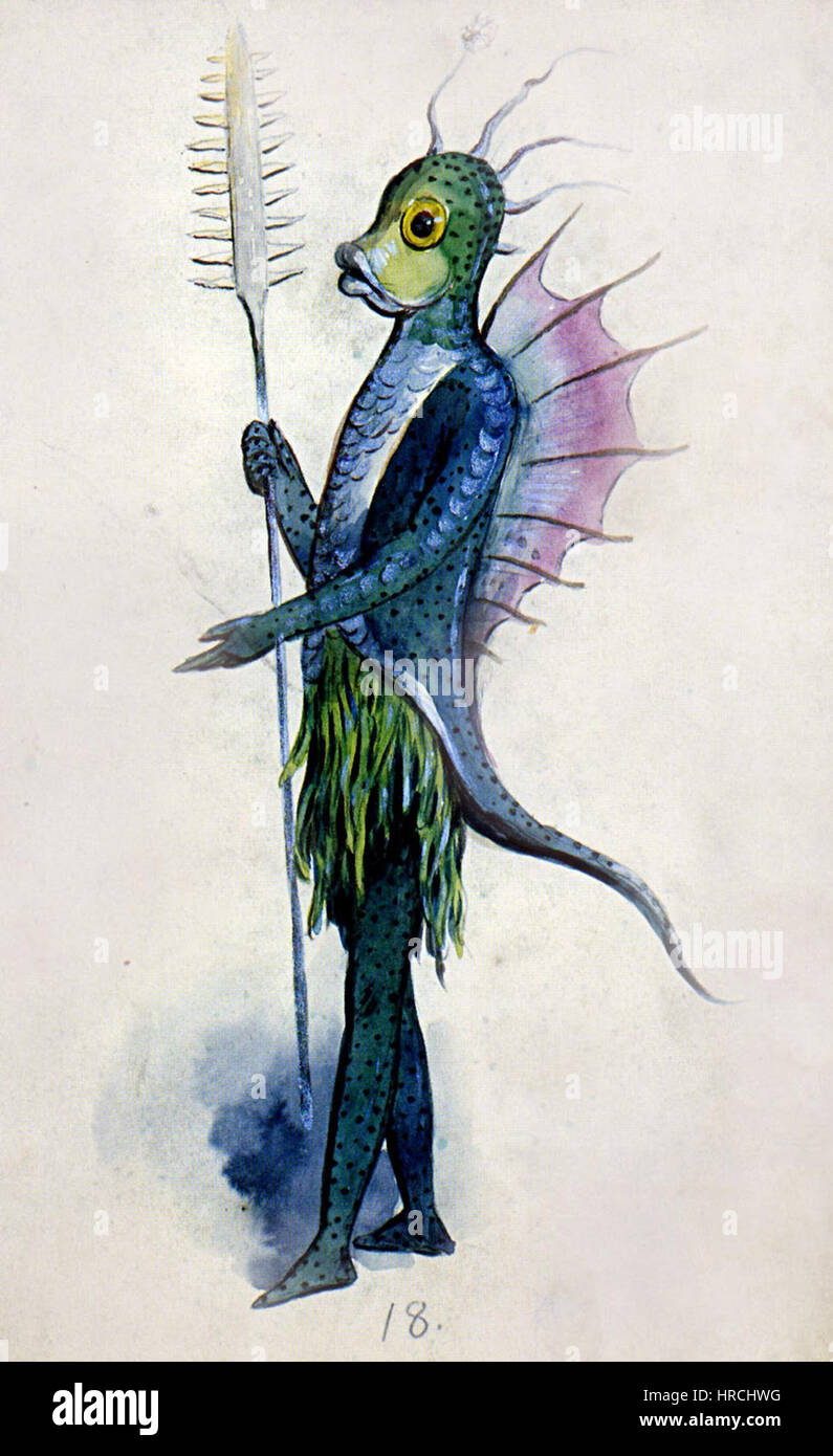 Proteus Fishman Costume 1907 Wikstorm Stock Photo - Alamy