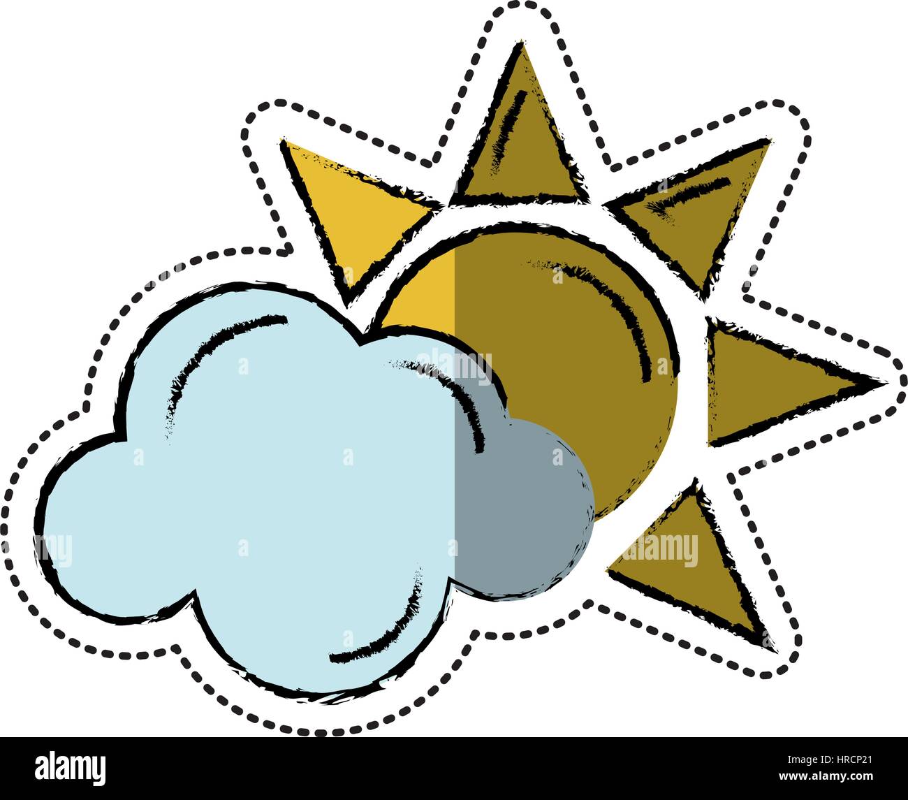cartoon sun cloud weather symbol Stock Vector Image & Art - Alamy