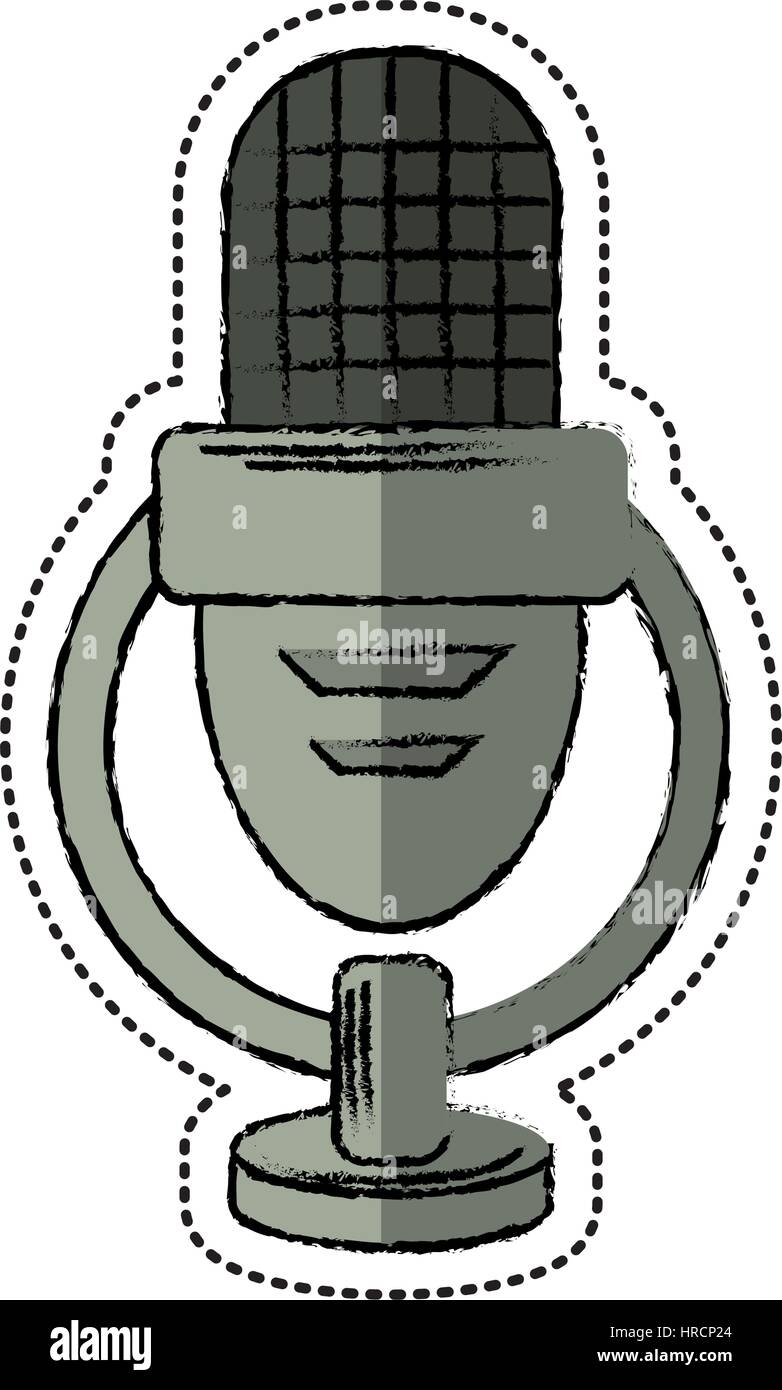 cartoon retro microphone voice Stock Vector Image & Art Alamy