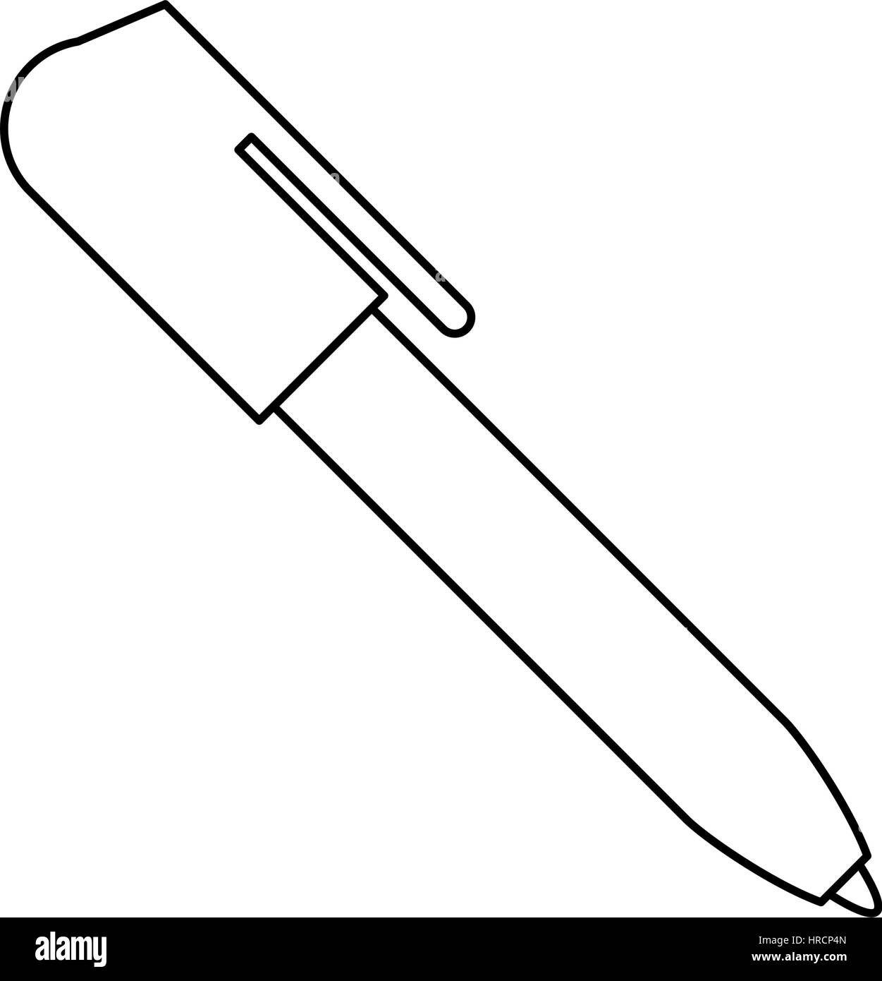pen write object thin line Stock Vector Image & Art - Alamy