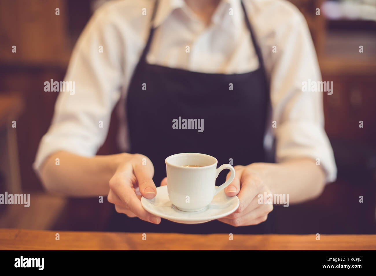 Concept for professional barista in coffee shop Stock Photo Alamy