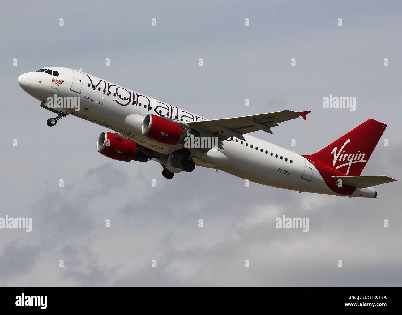 Virgin Atlantic Airbus A320 - London Heathrow Airport Stock Photo