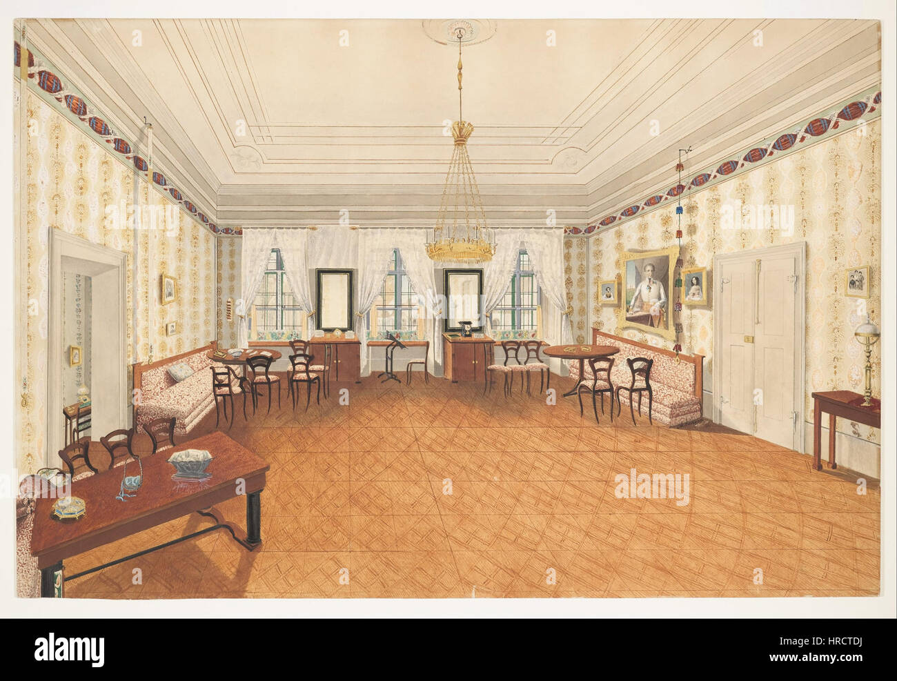M. Sekim - A Room in the Governor's Residence, Hermannstadt - Google Art Project Stock Photo