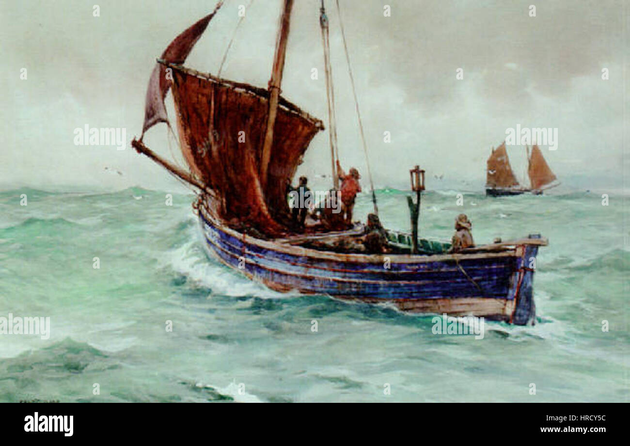 Ernest Dade The fishing smack 'Dora Ann' from Scarborough at Sea