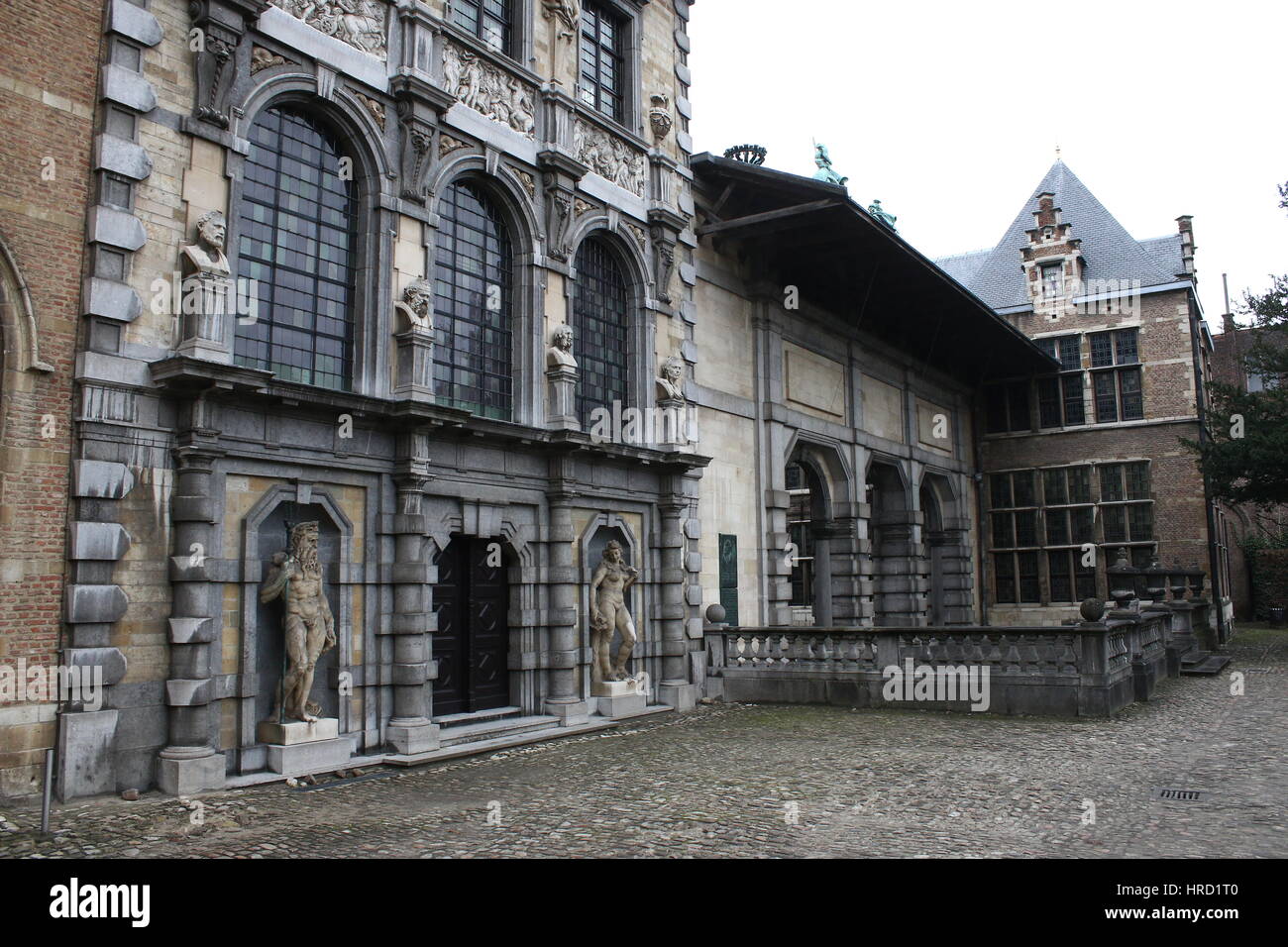 Rubens House (Rubenshuis) museum, Wapper square, Antwerp, Belgium. Interior courtyard and garden. Stock Photo