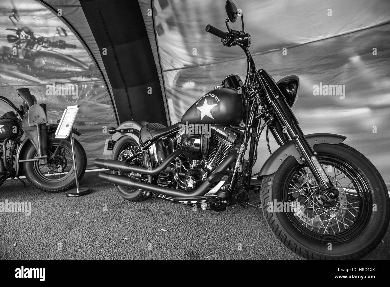 Harley Davidson motorbike exposition Stock Photo