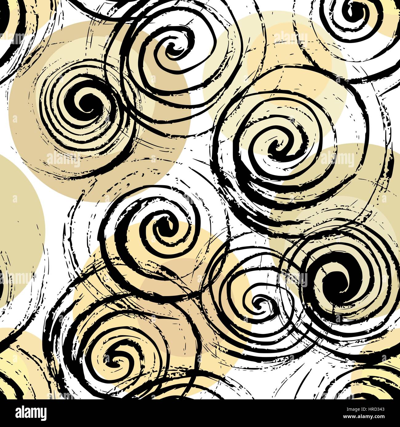 Seamless pattern with curvy spirals Royalty Free Vector