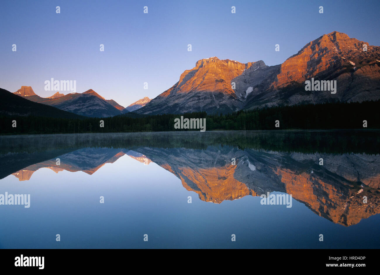 Mount Kidd reflected in Wedge Pond, Kananaskis Country, Alberta, Canada