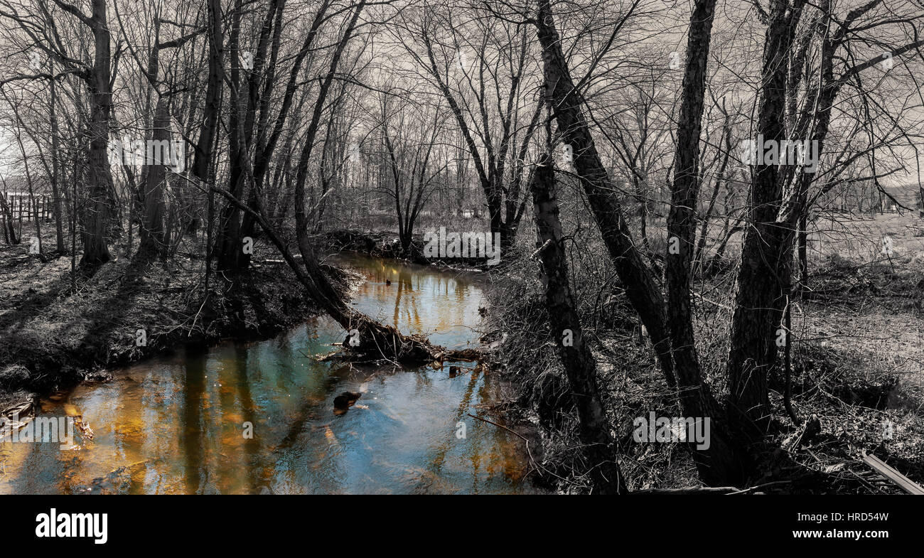 Mountain river in late autumn. Indian summer applied Stock Photo - Alamy