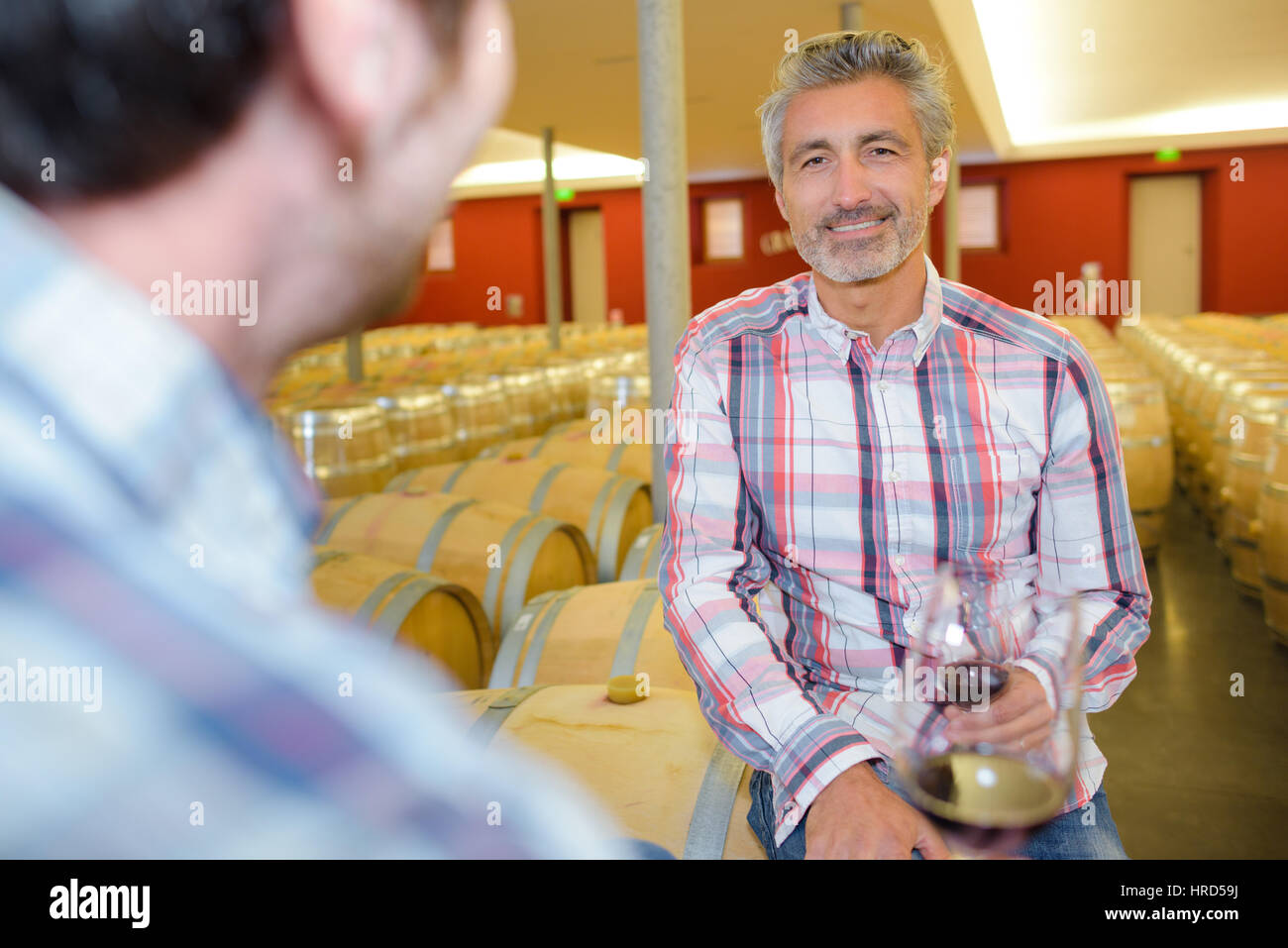 wine tasting in wine cellar Stock Photo - Alamy