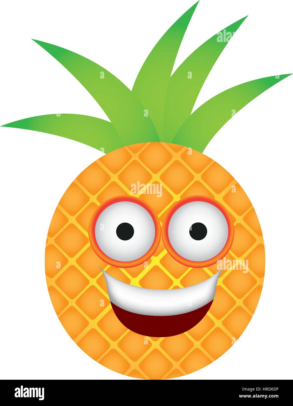 color kawaii fruit pineapple happy icon Stock Vector Image & Art - Alamy
