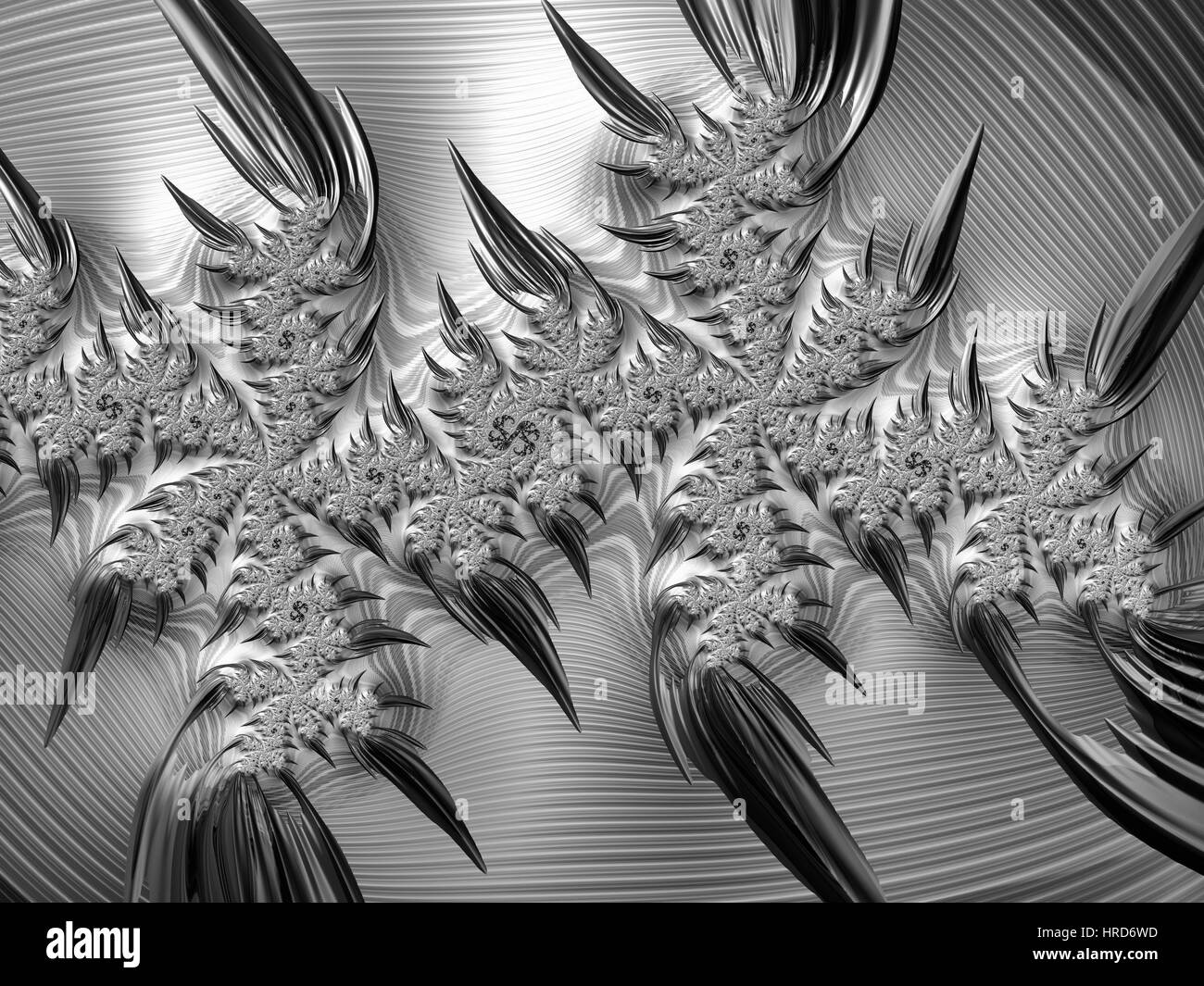 Black and White Fractal Illustration Stock Photo Alamy