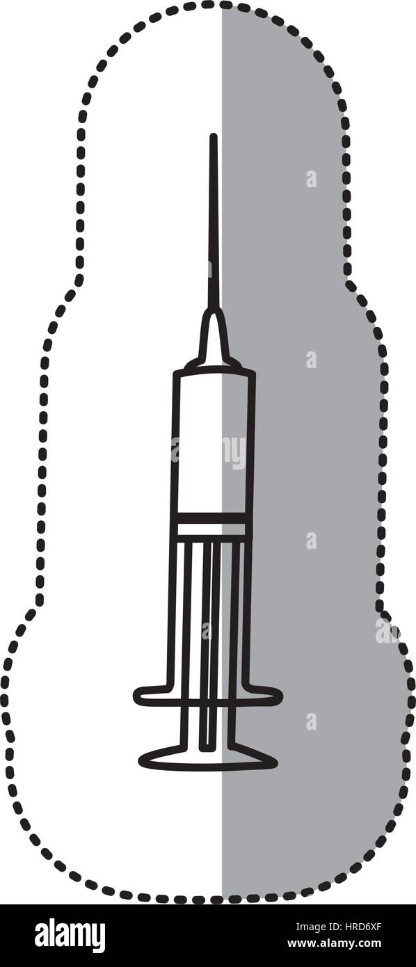 contour sticker syringe with medicine icon Stock Vector Image & Art - Alamy