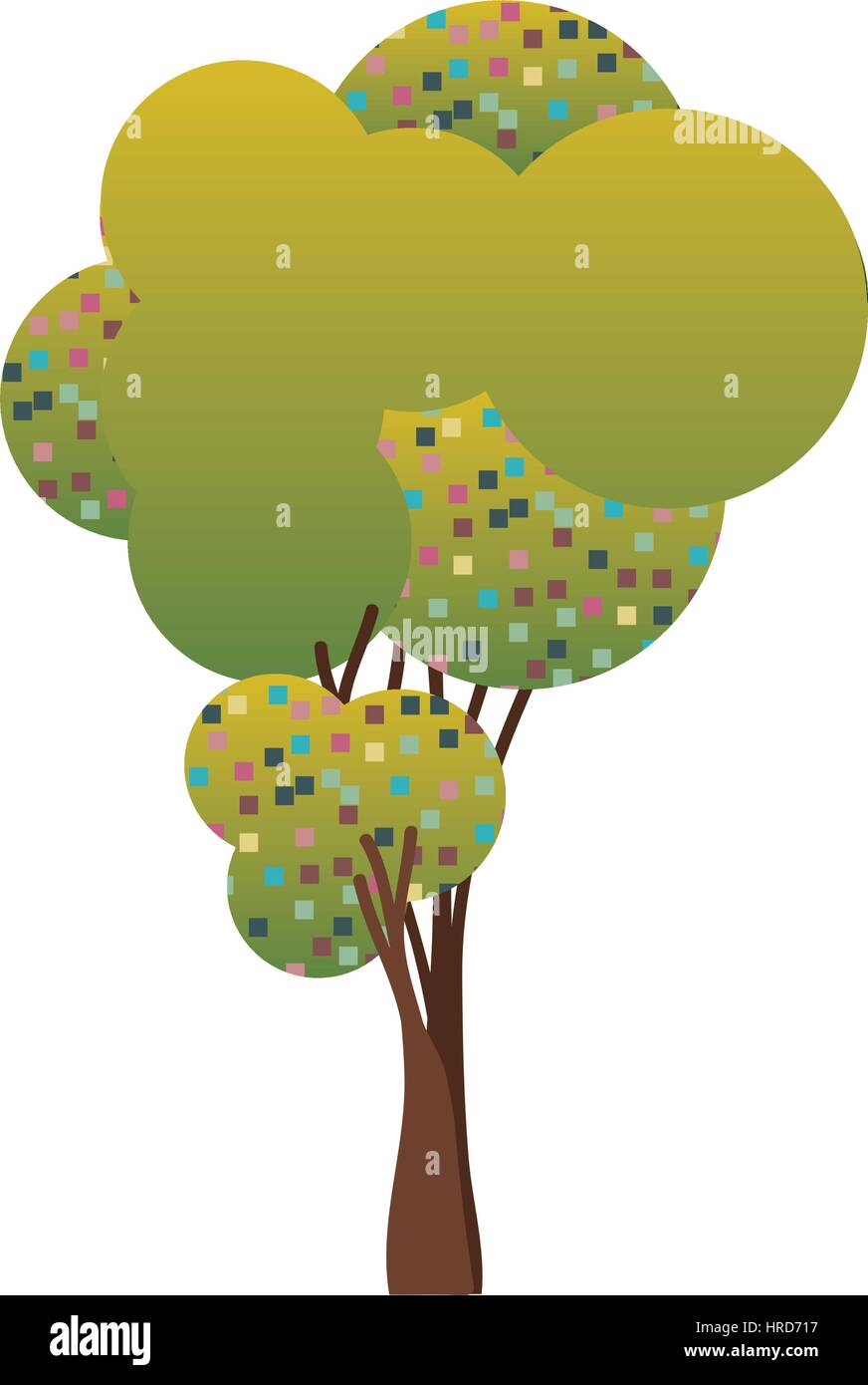 Little green leaves tree Stock Vector Images Alamy