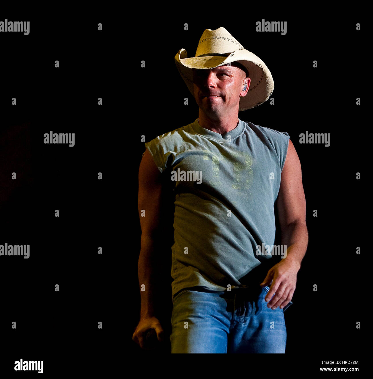 Kenny Chesney performs at Stagecoach Country Music Festival in Indio, California on April 26, 2009. Stock Photo