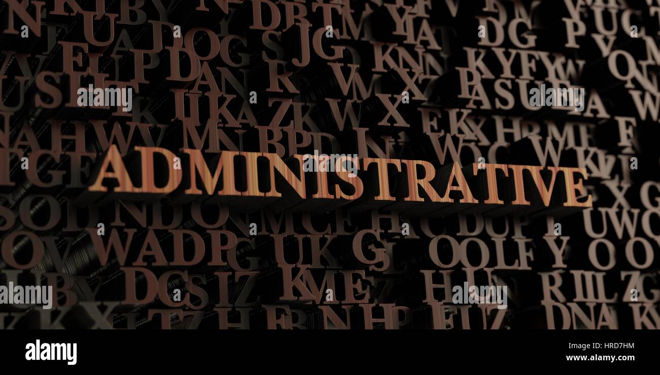 Administrative - Wooden 3D rendered letters/message. Can be used for an ...