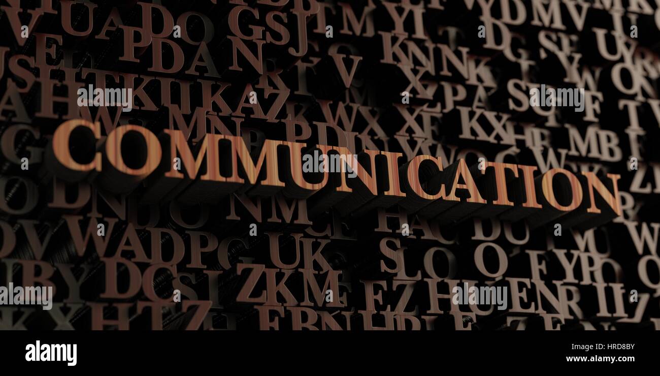 Communication Lettering Hd Communication - Wooden 3D rendered letters/message. Can be used for an ...